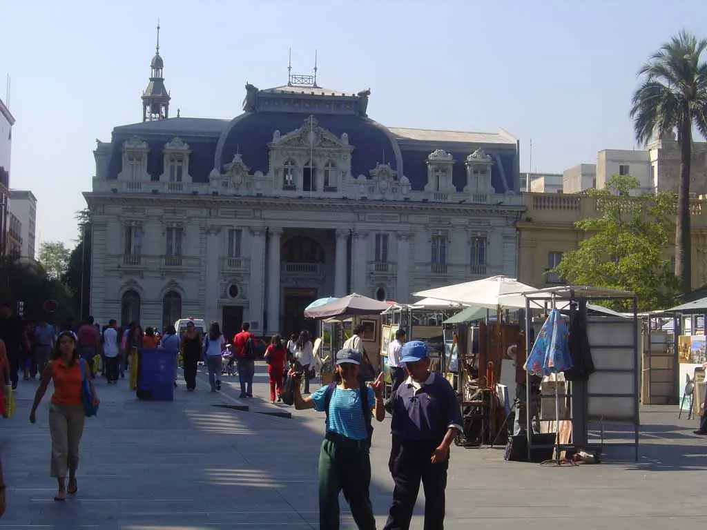 Interessantes Gebäude der Post in Santiago