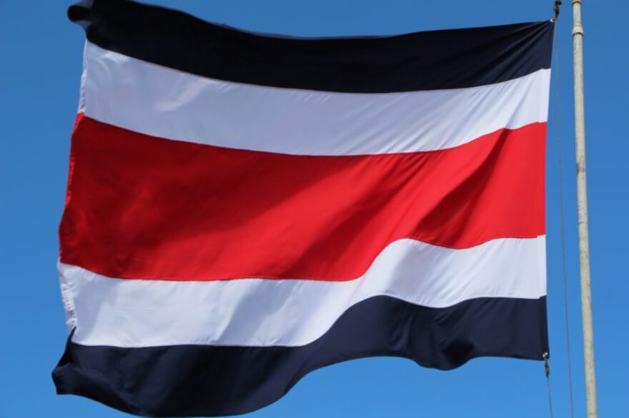 Die Nationalflagge von Costa Rica